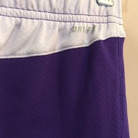 NIKE DRI FIT ANKLE ZIP CROPPED WORKOUT PANT PURPLE - Picture 5 of 8